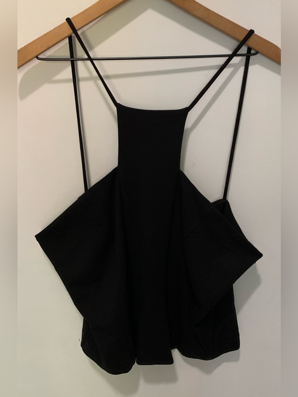 NWT Marcella Bianca Top European Ponte Square Neck Black Size XL